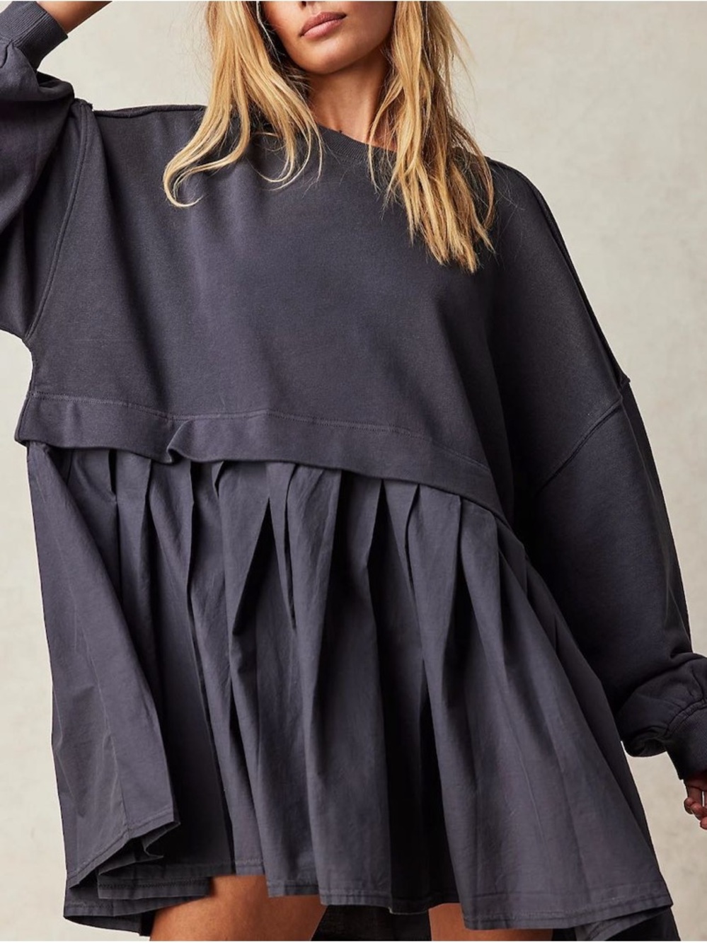 Free People Eleanor Sweatshirt Dress XS